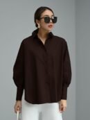 Blaire The Original Oversize Shirt - Dark Truffle