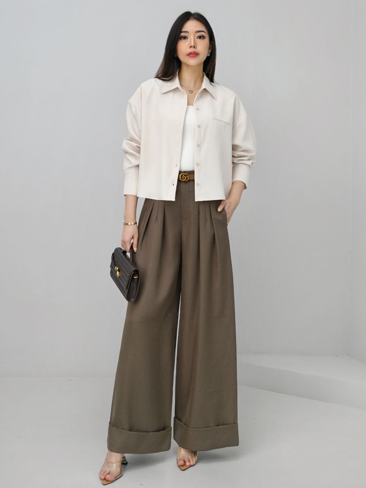 Office Shirt-Best Quality Semiwool-Short Style - Gambar 5