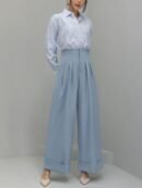 Office Wide Pants - French Grey