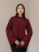 Philip Premium Knit A Line - Maroon