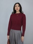 Peter Premium Short Style Knit - Maroon