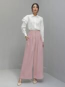 Office Wide Pants - Smoke Blush
