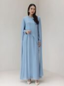 Puan Indonesian Style Dress - Smoke Gentle Blue