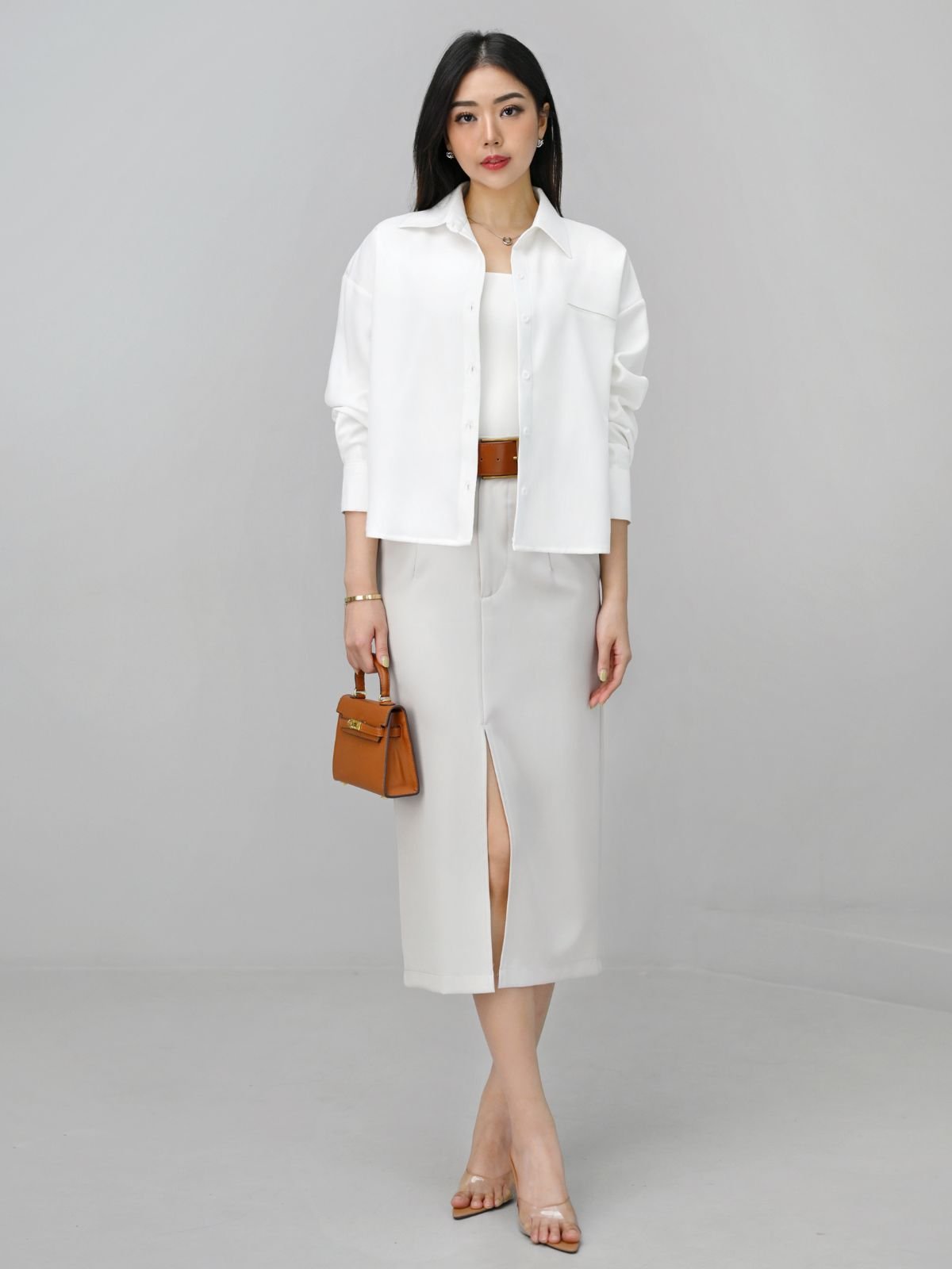 Office Shirt-Best Quality Semiwool-Short Style - Gambar 3