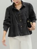 Jin-Woo Jeans Top - Washed Black