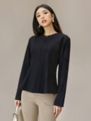 Office Accountant Formal Top - Black