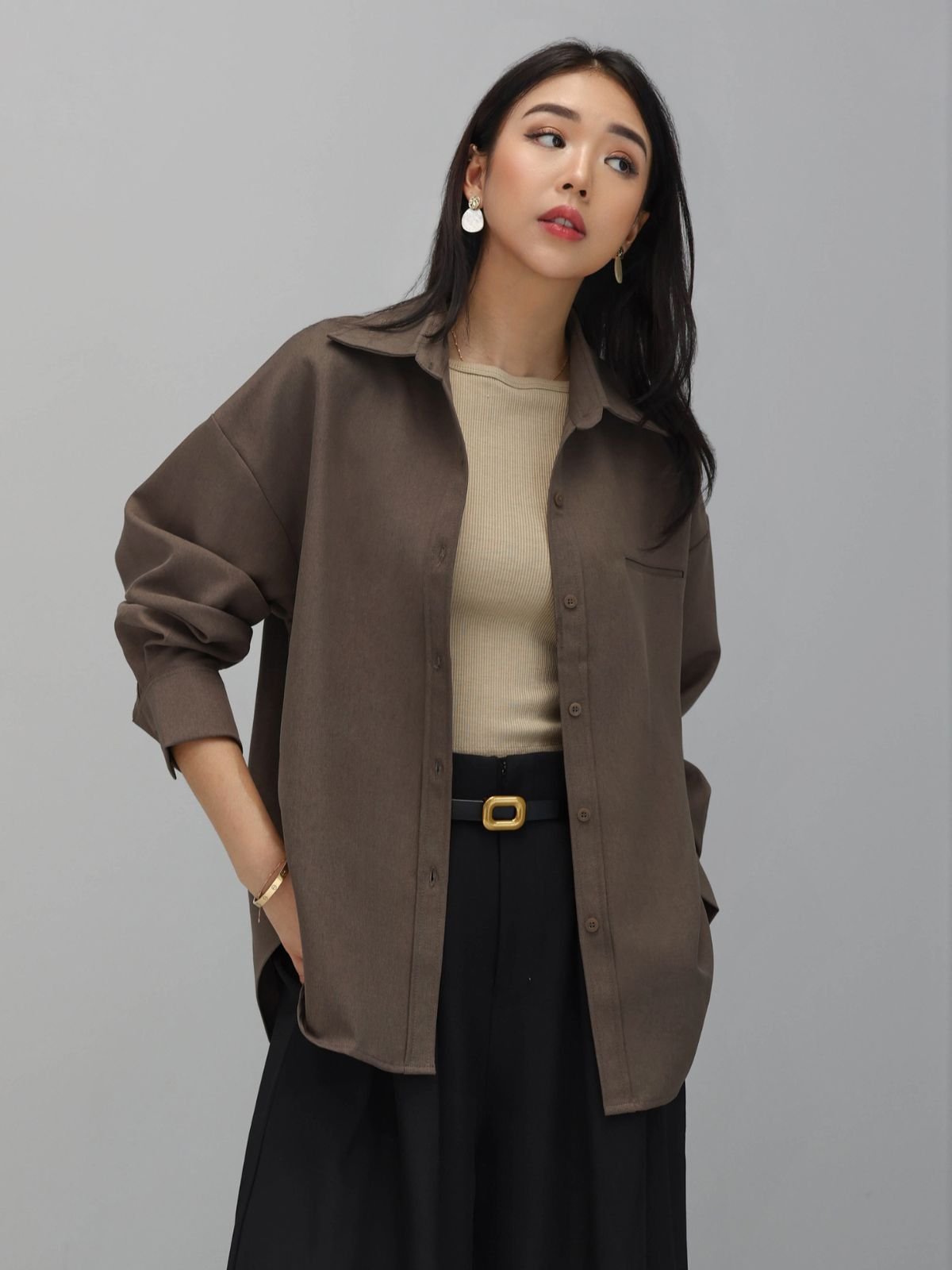 Office Shirt Premium Semi Wool - Gambar 10