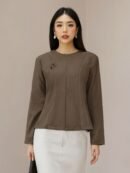 Office Accountant Formal Top - Dark Ash Brown