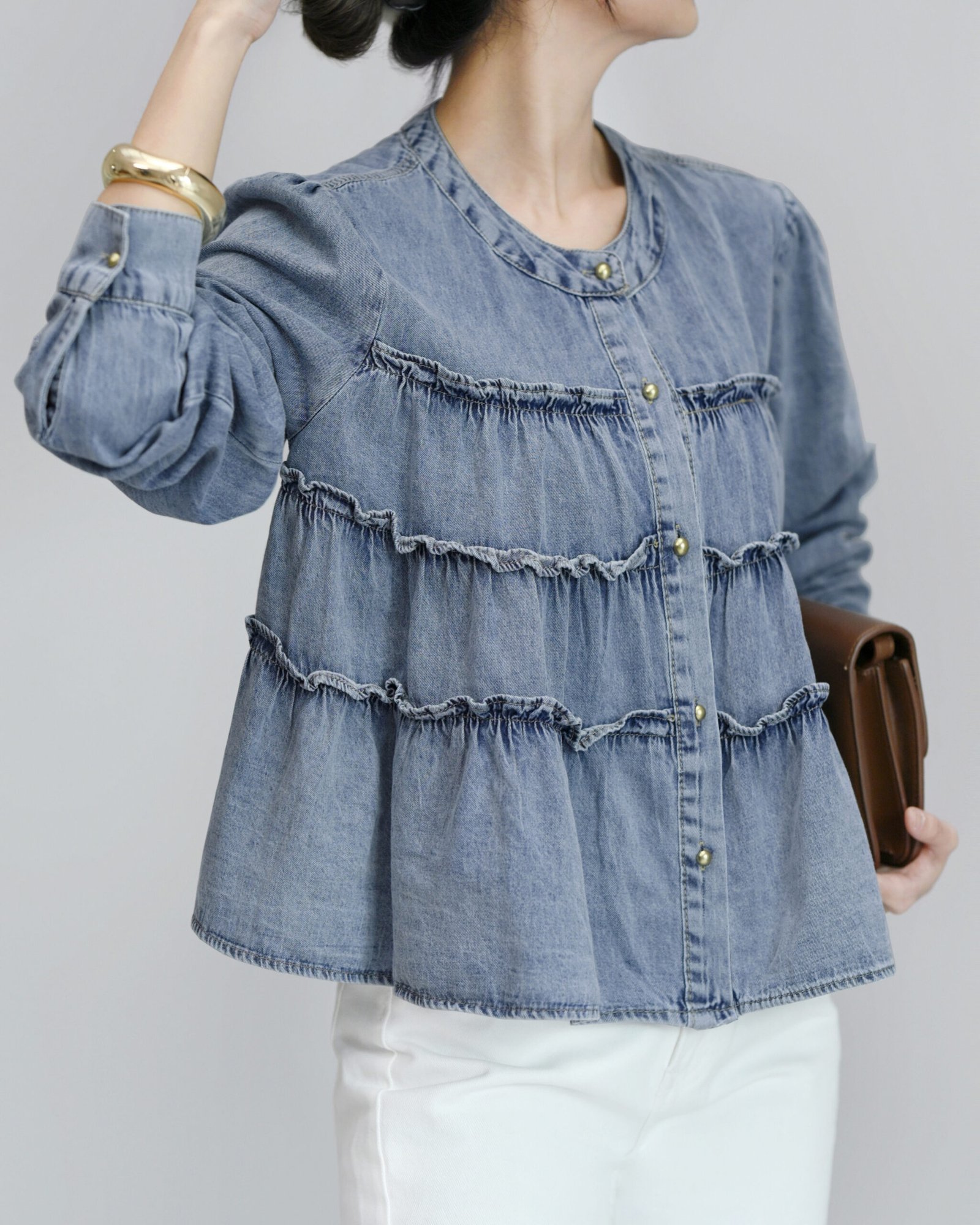 Jin-Woo Jeans Top - Gambar 2