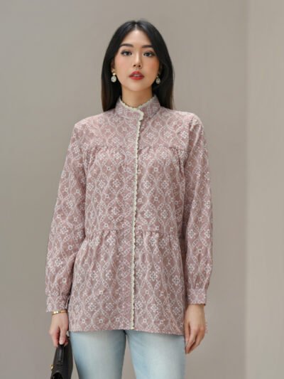 Melody Laser Embroidery (Long and Short) - Smoke Blush B long