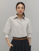 Office Shirt Premium Semi Wool - Light Oat