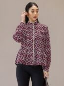 Melody Laser Embroidery (Long and Short) - Maroon Short