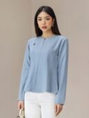 Office Accountant Formal Top - Powder Blue