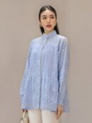 Melody Laser Embroidery (Long and Short) - Powder Blue Long