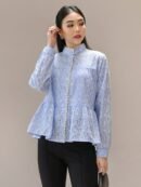 Melody Laser Embroidery (Long and Short) - Powder Blue Short