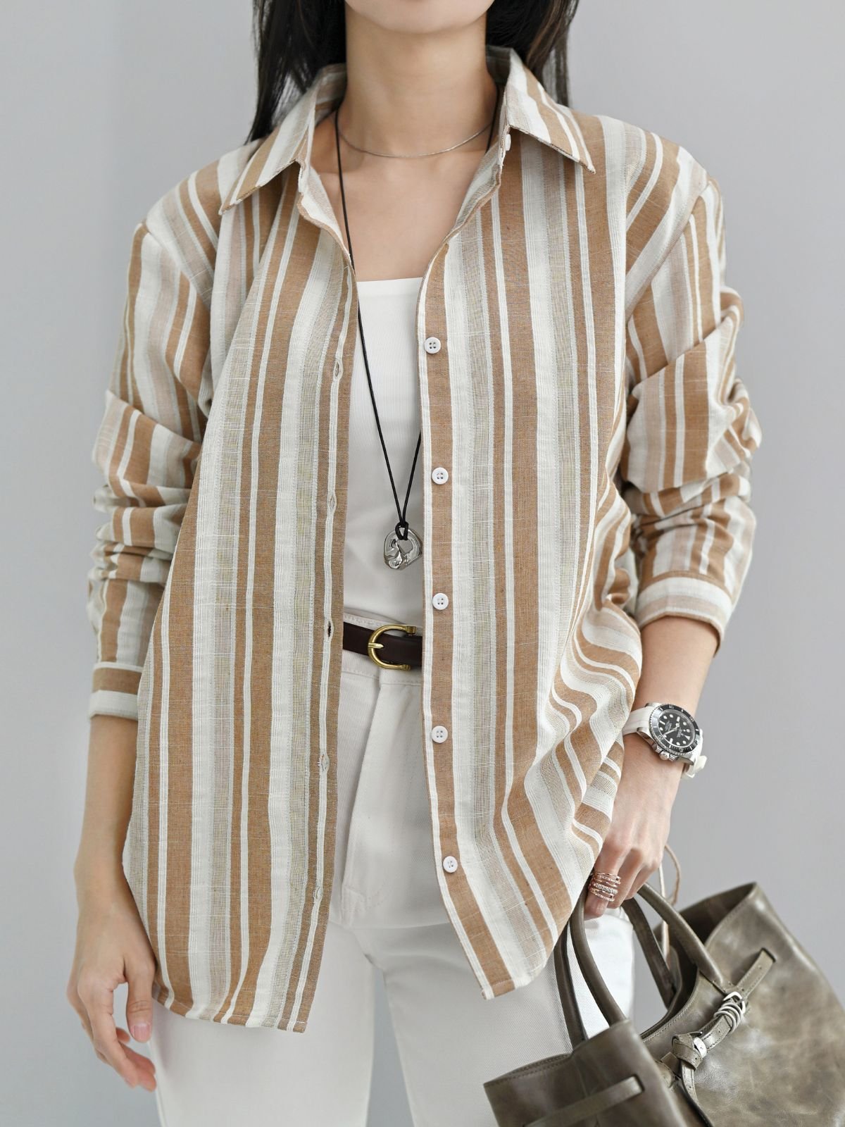 Summer Premium Stripe Linen Shirt