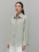 Office Shirt Premium Semi Wool - Soft Sage