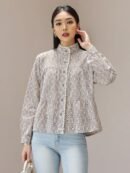 Melody Laser Embroidery (Long and Short) - Soft Taupe Short