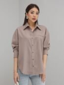 Office Shirt Premium Semi Wool - Warm Taupe