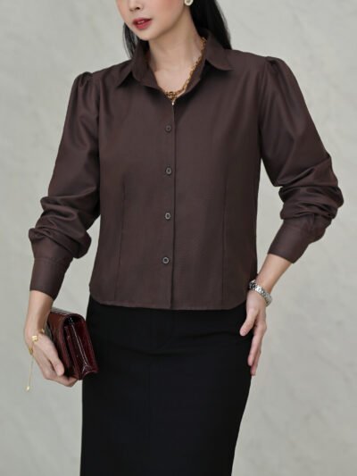 Manhattan Short Styled Shirt - Dark Espresso Brown