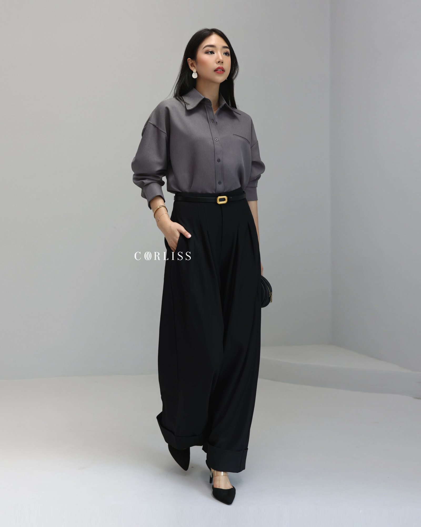 Office Shirt Premium Semi Wool - Gambar 6