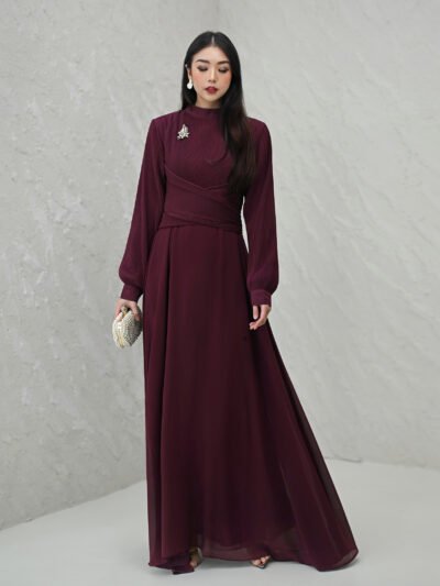 Velvia Dress - Night Wine