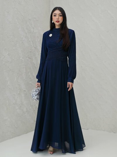 Velvia Dress - Night Navy