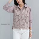Ivy Shirt Leaf Laser Embroidery Lace