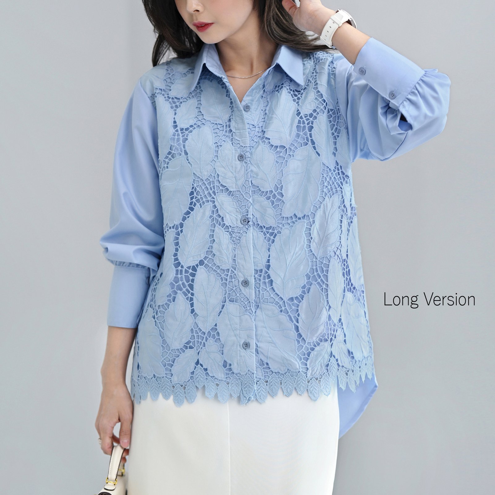 Ivy Shirt Leaf Laser Embroidery Lace - Gambar 6