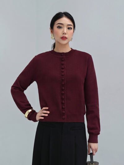 Matthew Knit Top - Maroon