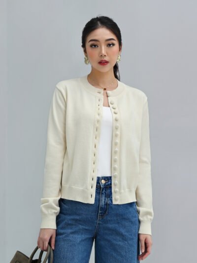 Matthew Knit Top - Cream Beige