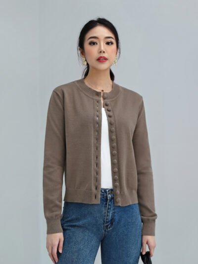 Matthew Knit Top - Ash Brown