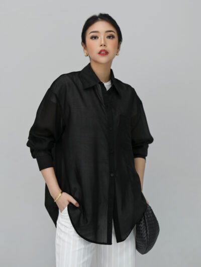 Francesca Glass Stylish Shirt - Black
