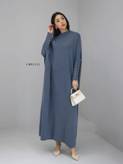 Auguste Premium Batwing Dress - Smoke Denim