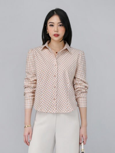 Manhattan in Check (Kotak) Comfort Fabric • Corliss - Modern Beige Latte