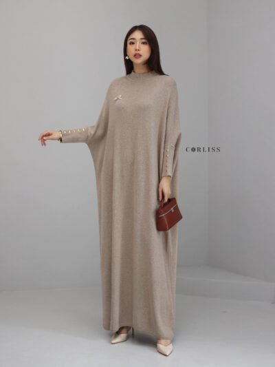 Auguste Premium Batwing Dress - Ash Latte