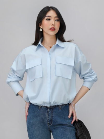 Capri Corliss Unique Shirt - Powder Blue