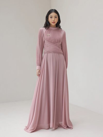 Velvia Dress - Smoke Blush