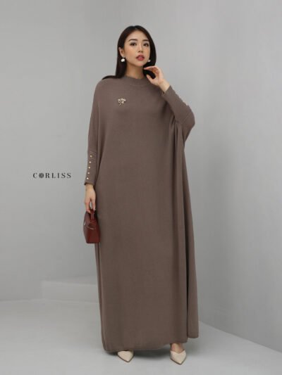 Auguste Premium Batwing Dress - Ash Brown