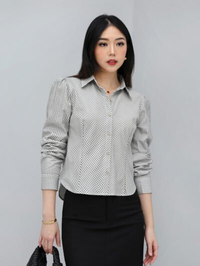 Manhattan in Check (Kotak) Comfort Fabric • Corliss - Grey Taupe