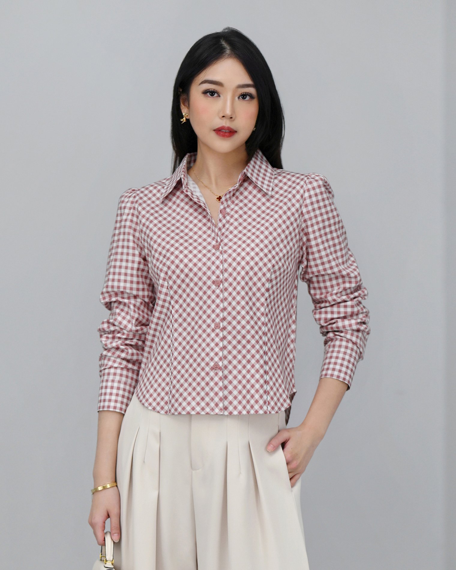 Manhattan in Check (Kotak) Comfort Fabric • Corliss - Gambar 2