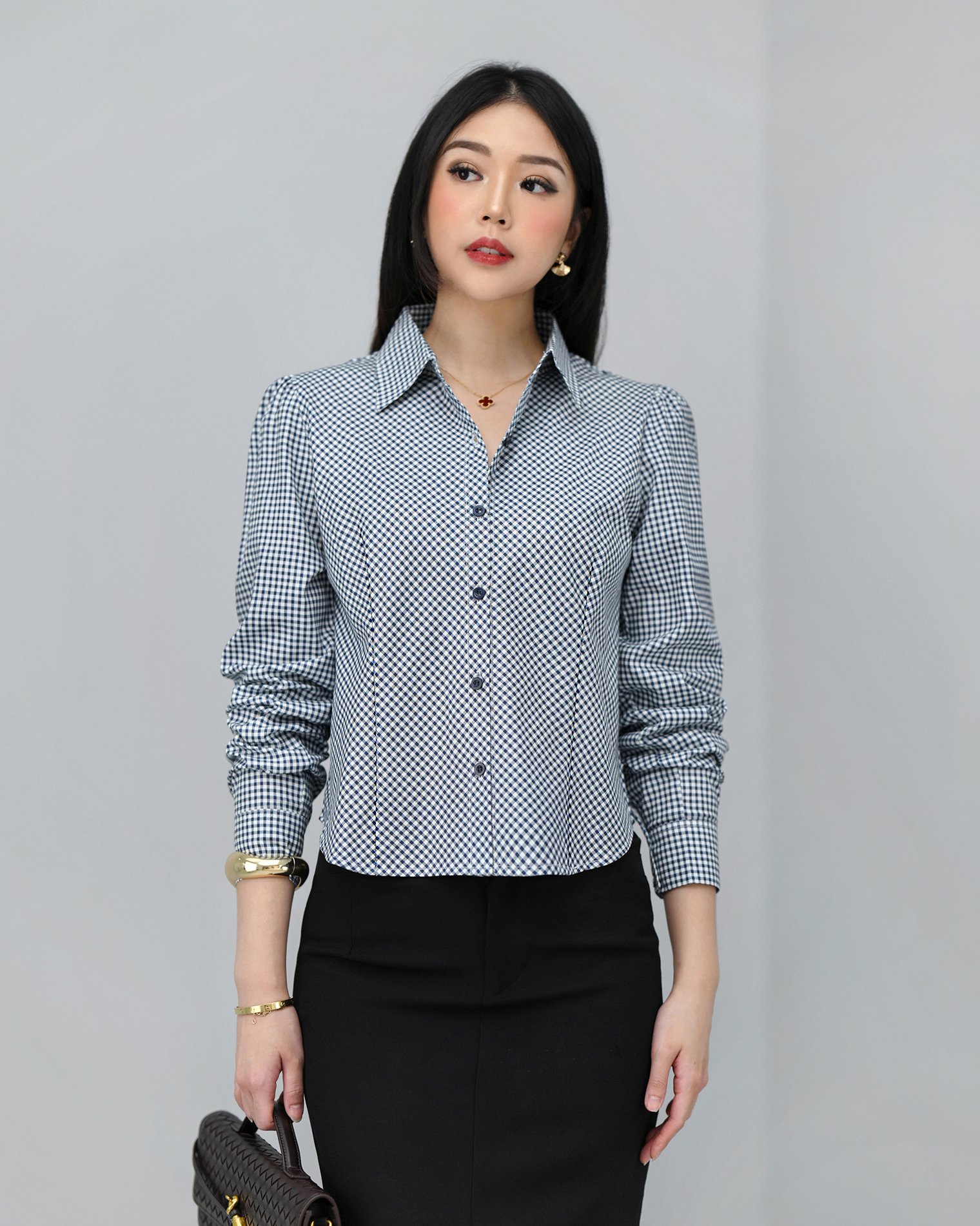 Manhattan in Check (Kotak) Comfort Fabric • Corliss - Gambar 3