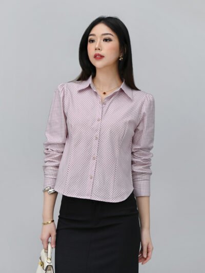 Manhattan in Check (Kotak) Comfort Fabric • Corliss - Salem Blush