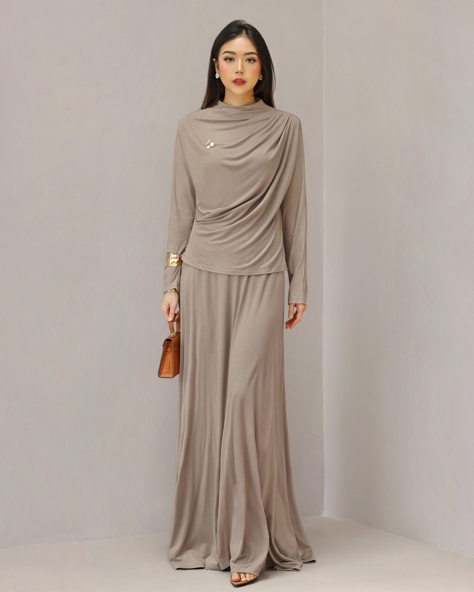 Caitlyn Set (Atasan & Rok) Viscose Kaos Comfort