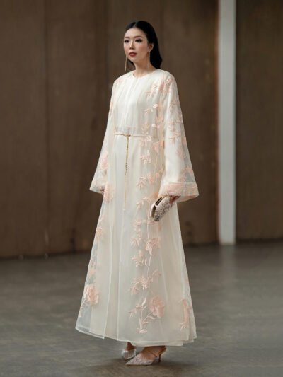 Paradis de Fleur Abaya Set 2026 • Corliss - Porcelain Blush