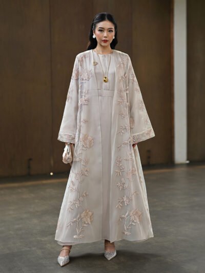 Paradis de Fleur Abaya Set 2026 • Corliss - Beige Taupe