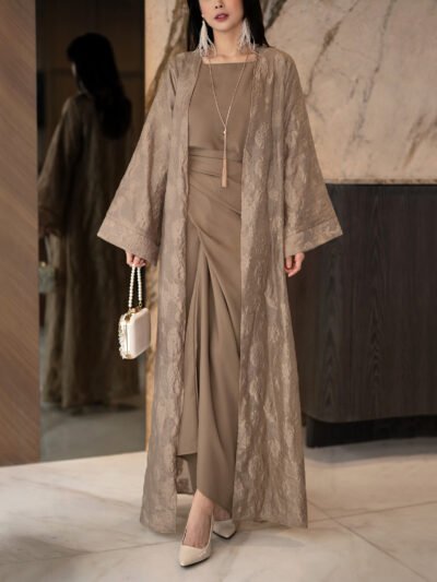 Von Louisa Premium Abaya Indonesian Style 2026 Raya Collection - Light Brown