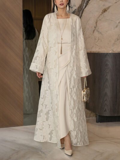 Von Louisa Premium Abaya Indonesian Style 2026 Raya Collection - Porcelain Motif B