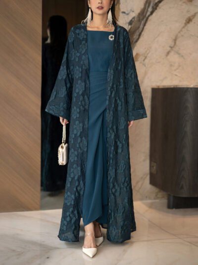 Von Louisa Premium Abaya Indonesian Style 2026 Raya Collection - Dark Cobalt