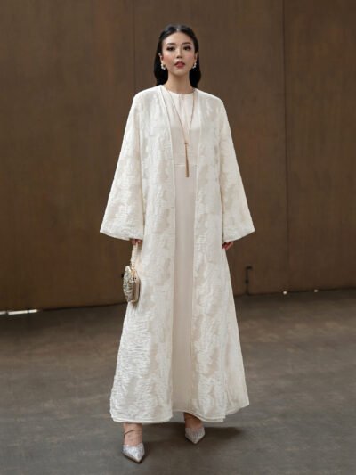 White Lotus Abaya Set – Khusus Putih Porcelain
